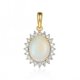 Opal Diamanten Anhänger