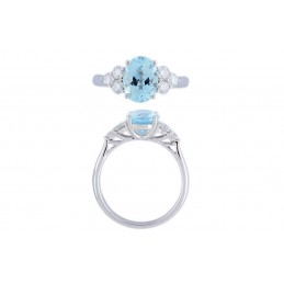 Aquamarine Diamanten Ring