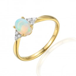 Opal Diamanten Ring