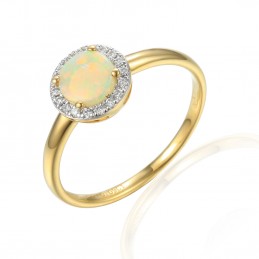 Opal Diamanten Ring