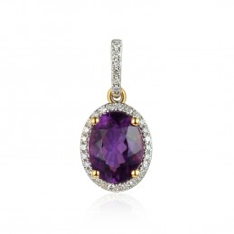 Amethyst Diamanten Anhänger...