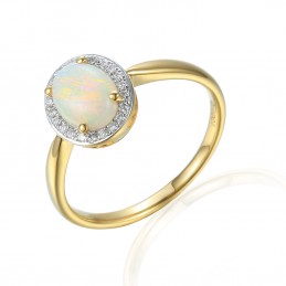 Opal Diamanten Ring