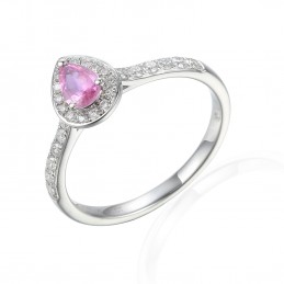 Pinker Saphir Diamanten Ring