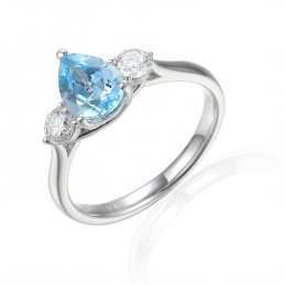 Aquamarine Diamanten Ring