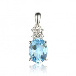 Aquamarine Diamanten Anhänger