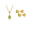 Peridot Ohrringe und Anhänger Set